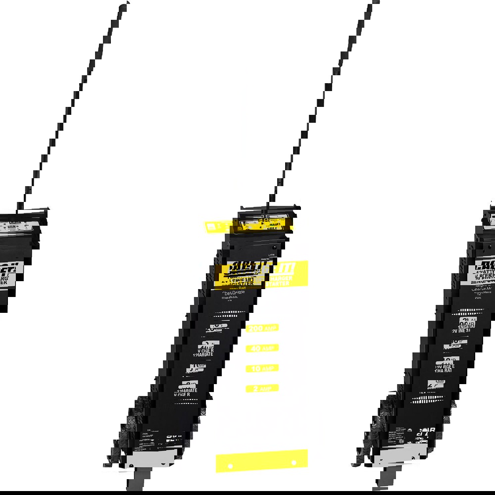 Automotive Battery Chargers & Jump Starters; Battery Charger Type: Wheel Type Charger ; Overall Width: 13 ; Overall Height: 12.3in ; Overall Depth: 23.8in ; Cable Gauge: 16 ; Cable Length: 72.000